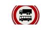 Verkeersbord RVV - C07b Gesloten voor autobussen en vrachtauto's bussen vrachtauto breed